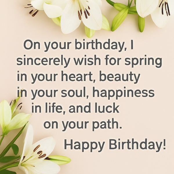 Short Happy Birthday greeting (#78) - beautiful picture