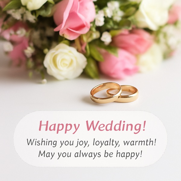 Wedding greeting for newlyweds (#27) - beautiful greeting card