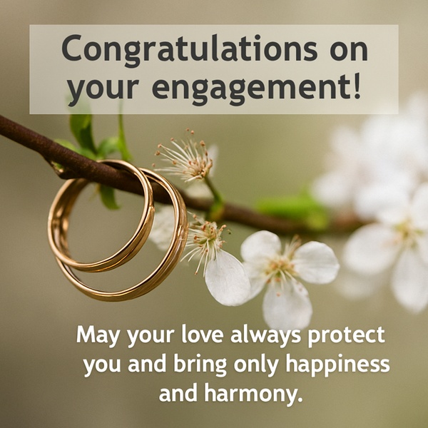 Engagement greeting (#61) - beautiful greeting card