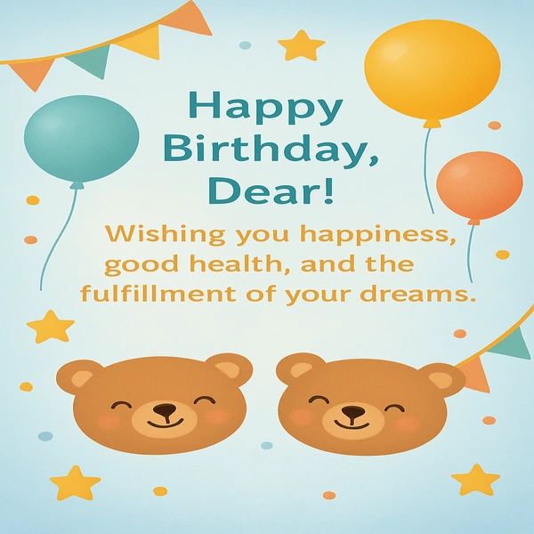 Happy Birthday greeting for twins (#30) - beautiful picture
