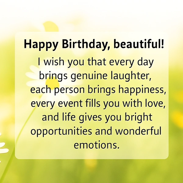 Happy Birthday greeting for a young woman/girl (#52) - beautiful greeting card